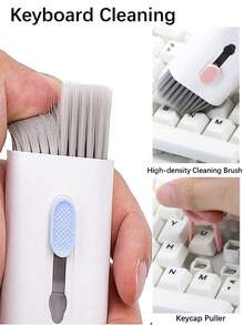 7-In-1 Cleaning Kit, Includes Earphone Cleaning Pen, Cleaning Cloth, Brush, Key Extractor, Detachable Memory Stick, Cleaning Tip, Phone Holder, Density Brush, Laptop Keyboard Cleaning Set, Electronic Screen Cleaning Tools, Multi-Functional Brush For Cameras, Phones, MacBooks, IPads, Screens, Electronics, Devices, PCs, Watches, Cars - Great Gift - Multicolor - View 6