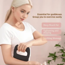 New Upgraded Multi-Functional Fascia Massager | 5 Handheld Modes, 5 Speed Levels | Portable, With Adjustable Back Strap | For Waist, Leg & Full Body | Ideal Gift - Black - View 8