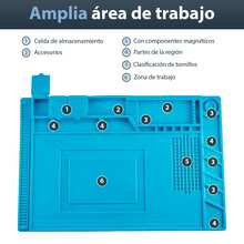 Vmingo Tapete Alfombrilla Azul Silicona Resistible Calor Almohadilla Antiestatica Reparacion Electronica Celular - Azul - Ver 2