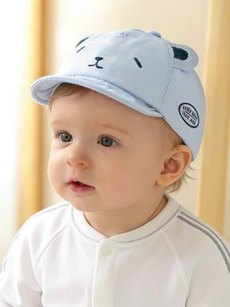 1顶婴儿帽，可爱卡通小狗图案棒球帽，适合户外活动，适合6-24个月的宝宝