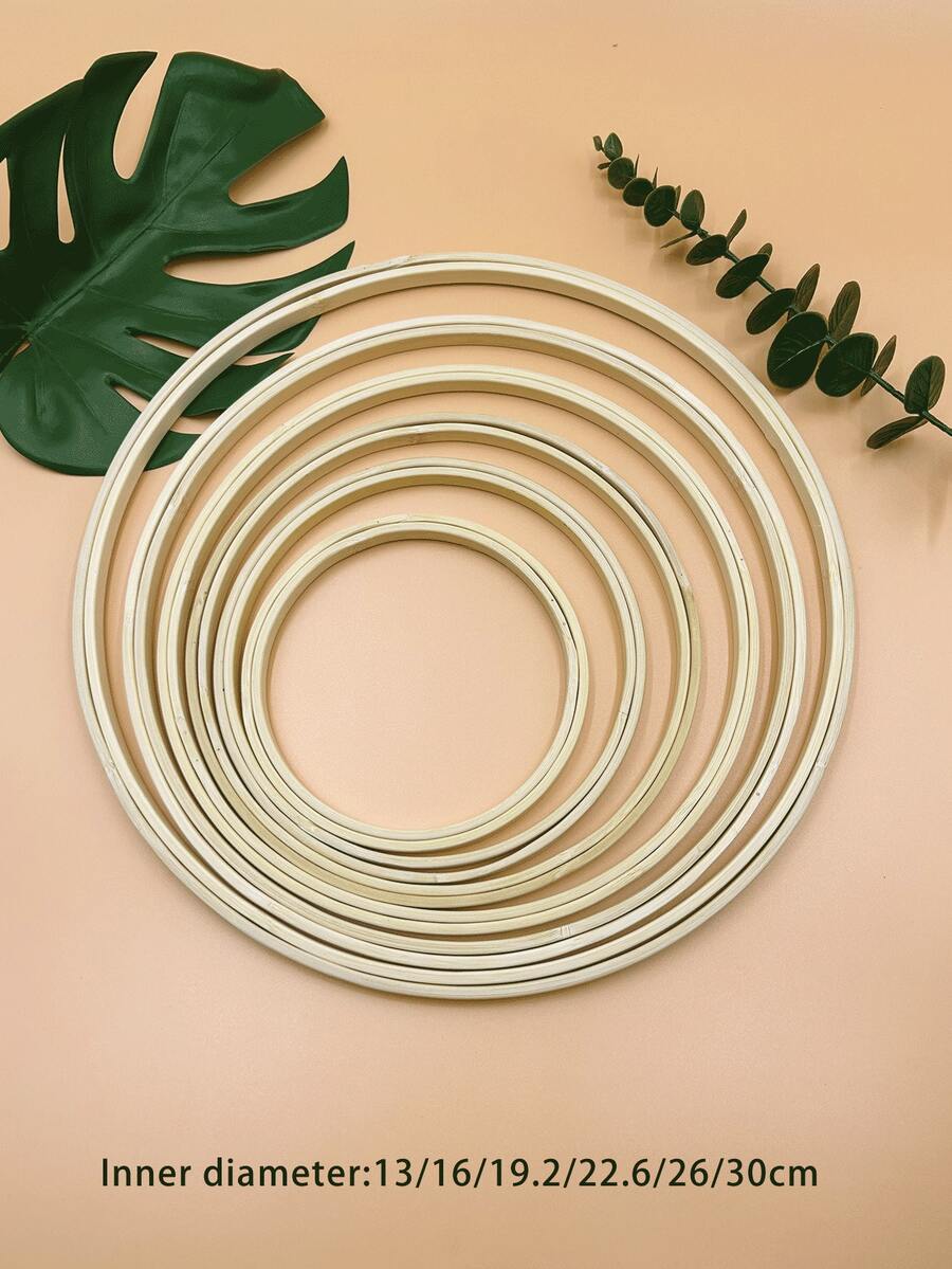 Anti-Slip Bamboo Embroidery Hoop - Double Ring Design, Keeps Fabric Taut, Suitable For Embroidery, Cross Stitch And Other Handicraft Projects