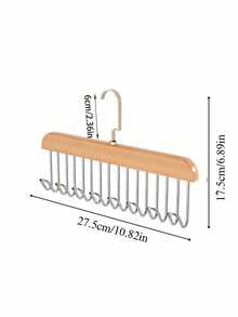 这款8钩半挂架适用于衣柜、旋转衣架、木质衣架、节省空间衣架、衣柜收纳架以及宿舍和公寓的储物空间，可用于存放衣物、胸罩和背心等。它可以挂背心、胸罩和围巾等物品，但可能存在轻微划痕或磨损。 - 彩色 - 查看 7