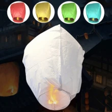 1 Pack Of 3/5/10 Romantic Paper Lanterns/Sky Lanterns/Wish Lanterns, Made Of Flame Retardant Materials, Oval Thick Paper - Multicolor - View 8