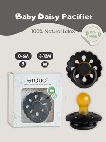 1pc Baby Flower Pacifier, Natural Soft Latex Nipple, Simulates Breastfeeding, Soothes 0-18 Months Infants, Breastfeeding Pacifier - Multicolor - View 15