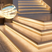 1条COB LED灯条，适用于橱柜照明、USB/电视盒两种供电方式，自粘式柔性可裁剪灯条，252颗LED灯珠/米，暖光，适用于卧室、橱柜照明、书架照明、电视背光、游戏室、化妆镜等。 - 暖光 - 查看 12