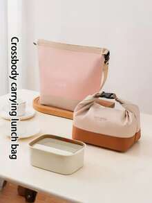 Crossbody Handbag Lunch Bag Shoulder Strap Lunch Box Bag - Multicolor - View 4