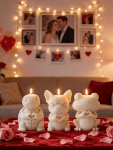 Velas aromáticas con diseños de animales lindos para el Día de San Valentín, con múltiples estilos. Decoración para fiesta del Día de San Valentín, regalo romántico para confesión, decoración del hogar y ornamentos para interacción romántica de parejas