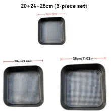 Juego de moldes cuadrados desmontables para tartas (4 pulgadas-11 pulgadas, aproximadamente 10,2 cm-28 cm), con fondo desmontable para facilitar la limpieza, moldes antiadherentes para tartas de queso, aptos para tartas de queso y horneado de tartas de queso, en múltiples tamaños, artículo esencial para el hogar - Estilo cuadrado - Ver 15