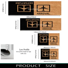 1pc Airplane Themed Printed Rug, Faux Wool Mat - Highly Absorbent, Easy To Clean, Suitable For Home Decor, Farmhouse, Entryway, Indoor, Room, Kitchen, Dining Room, Small Office/Home Office, Sink, Laundry Room, Doormat, Kitchen Mat, Non-Slip Mat - Multicolor - View 9