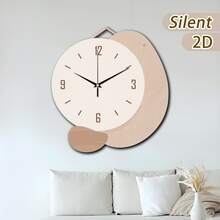 一套创意木质时钟礼品，简约木框白色背景时钟，尺寸可选11.81-15.75英寸，电池供电（不含电池），适合悬挂在走廊、阳台、浴室等处，是圣诞节、新年、母亲节、父亲节、婚礼、送给朋友和家居装饰的理想礼物。