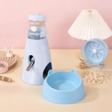 1个80毫升容量宠物喂食器/饮水器，带滚珠分配器，100毫升喂食碗，15°倾斜设计，方便喂食并保护颈部 - 彩色 - 查看 9