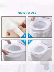 10-100pcs/Pack Disposable Plastic Waterproof Anti-Slip Toilet Seat Covers, Individually Packaged, Portable - Clear - View 8
