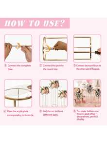 3PCS Cylinder Pedestal Stands For Parties, Gold Metal Plant Round Cylinder Stands For Party Flowers, Display Columns Pedestal Stand Cylinder Tables For Vases Birthday Party Backdrop Decorations - Golden-3pcs - View 8