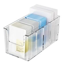 Large-Capacity Acrylic Cosmetic Storage Box, Face Mask Storage Box, Transparent Divider Organizer, Dressing Table Desktop Skincare Product Rack, Desktop Organizer, Desktop Tidiness Organizer. Suitable For Dressing Tables, Bathrooms, Living Rooms, Kitchens, And Bedrooms. Multifunctional Storage Basket. - Multicolor - View 9