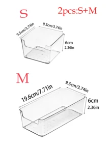 2/6/9pcs Combination Drawer Desktop Makeup Storage Box, Transparent Plastic Drawer Organizer, Versatile, Transparent Vanity Organizer, Elegant Storage Box, Desk Drawer Divider Organizer For Cosmetics, Jewelry, Makeup Storage. For Kitchen, Bedroom, Bathroom, Office, Storage. - Clear - View 9