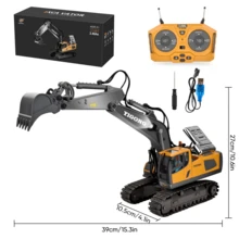 Kids Remote Control Construction Vehicles - Black - View 10