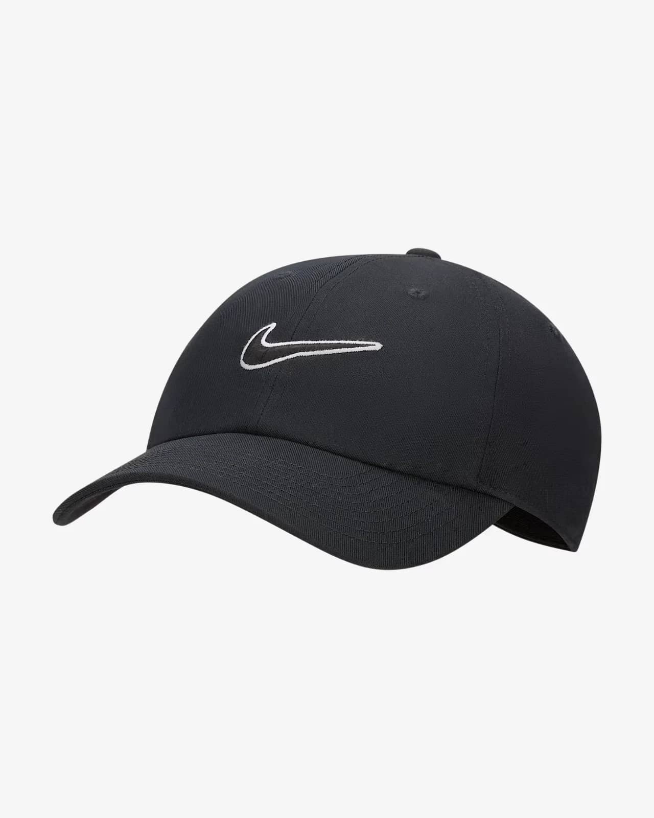 Nike Club Unstructured Swoosh Cap FB5369-010 | Everyday Versatile, Comfortable Fit - Black - View 1