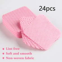 Lint Free Nail Wipes 400/1000PCS Non-Woven Fabric Nail Polish Remover Wipes No Lint Nail Wipe For Gel Nails Eyelash Extensions Glue Cleaning Pad Nail Supplies - Pink - View 12