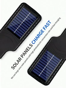 1pc High Power Solar Wall Light, All-Year-Round Bright Outdoor Waterproof Lighting Fixture, Suitable For Yard, Villa, Patio Illumination, Exterior Wall Decor, Providing Powerful Lighting Coverage For Various Scenarios And Stable Illumination Throughout The Year - Black - View 4