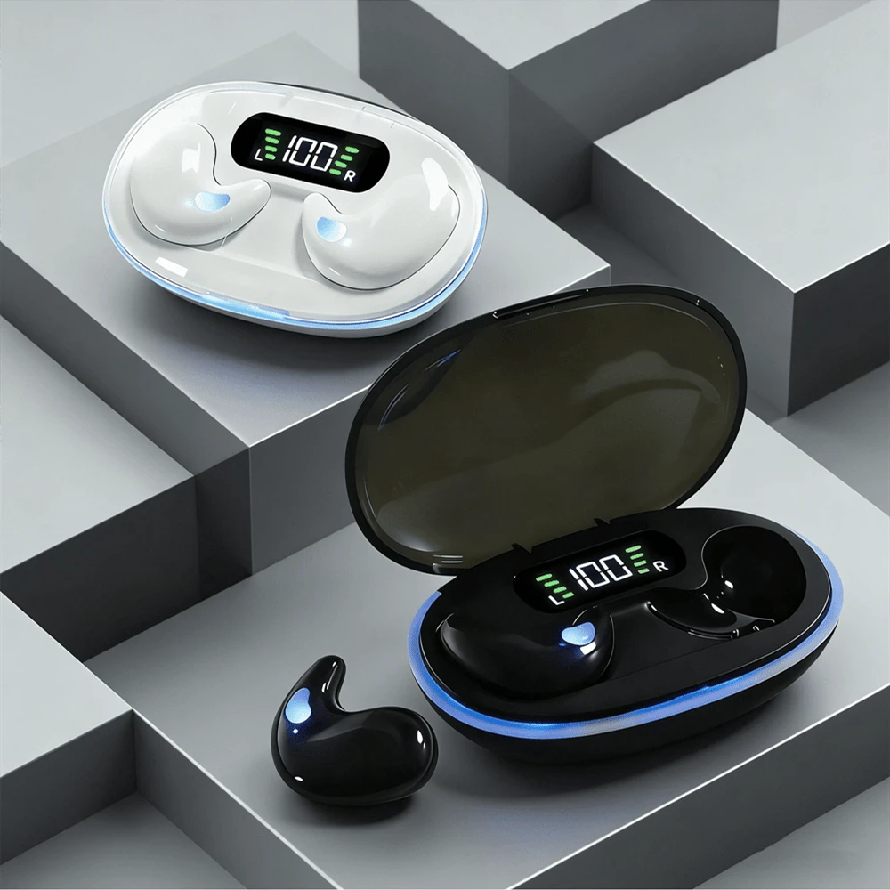 This New Wireless Bluetooth Sleep Headphones, Mini Earbuds TWS Stereo Headphones Suitable For All Smartphones.