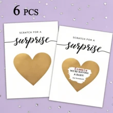 1pc Personalized DIY Scratch-Off Reveal Postcard, Suitable For Adults And Children, Customizable Blank Reveal Ticket, Cute Interactive Keepsake, Perfect For Weddings, Birthdays, Anniversaries - Multicolor - View 6
