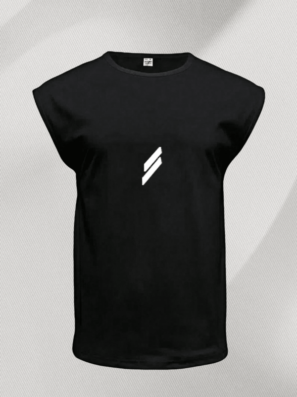 Áo ba lỗ nam mùa hè mới 2026, họa tiết hình học tối giản, dáng rộng, thích hợp cho thể thao.