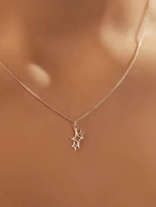 قلادة من الفولاذ المقاوم للصدأ بتصميم الهلال والنجمة الذهبية، قلادة نجمة خماسية القرن، تميمة دينية، مجوهرات عقد - 3 نجوم - مشاهدة 8