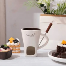 1 Set Ceramic Chocolate Melting Pot. It Can Be Used To Melt Chocolate, Cheese, And Other Ingredients. It Is A Great Companion For Travel, Gatherings, And Picnics, And Has A Beautiful Appearance. (E.G., Thanksgiving, Valentine's Day, Halloween, Etc.) It Is Easy To Clean And Very Durable. Can Be Given As A Gift To Family And Friends. - Multicolor - View 14