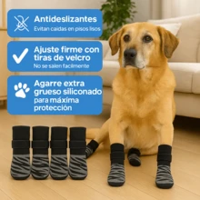4 Stücke rutschfeste Hundesocken, weiche verstellbare Pfotenschutz für Haustiere, Hundeschuhe, geeignet für kleine, mittlere und große Hunde, Outdoor-Zubehör für Haustiere - Verschiedenfarbig - Übersicht 8