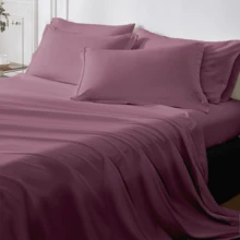5/7pcs Luxurious Checked Pattern Comforter Set-Breathable Comforter-Ultra Soft Fluffy Fiber Filling, Warmth For All Seasons-Bed In A Bag With Comforter, Flat Sheet, Fitted Sheet, Pillowcases, And Pillowshams, Thick Comforter Set, Family Gift Set - 淺紫色P08 - 查看 7