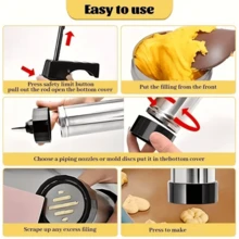 22PCS Set Multi-Purpose Manual Cream Gun, Equipped With 13 Pattern Discs + 8 Installation Nozzles + 1 Press Gun, No Electricity Required, Suitable For Making Cookies, Pastries, Cream Cakes, Etc., Essential Baking Kitchen Tool, Cake Decoration Accessories, Home Kitchen Supplies, Kitchen, Kitchen Accessories, Home Kitchen, Home Kitchen Utensils, Kitchen Gadgets, Ideal Gift Choice, Comes With Exquisite Box Packaging Cream Installation Gun, Piping Gun Tool, Cake Mold - Multicolor - View 10