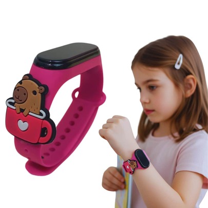 Relófio Infantil Capivara Digital Aprova de água Menina Fofo