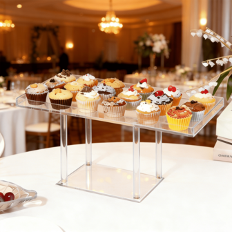 Transparent Dessert Display Stand, Restaurant Food Tray Display Rack, Suitable For Buffet, Candy Display Stand, For Dessert Table, Candy, Wedding, Birthday Party, Wedding Tea Party And Other Occasions