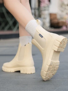 Women's New Elastic Rain Boots, Mid-Calf Rain Boots, Chelsea Waterproof Anti-Slip Rain Boots, Suitable For Outdoor Wear Insulation, Galentines, Puppy, Carnival,Spring Summer Picks,Brides Maid Gifts,Room,Bedroom Decor,Beach,Travel,For Men,For Women,Vacation - Multicolor - View 8