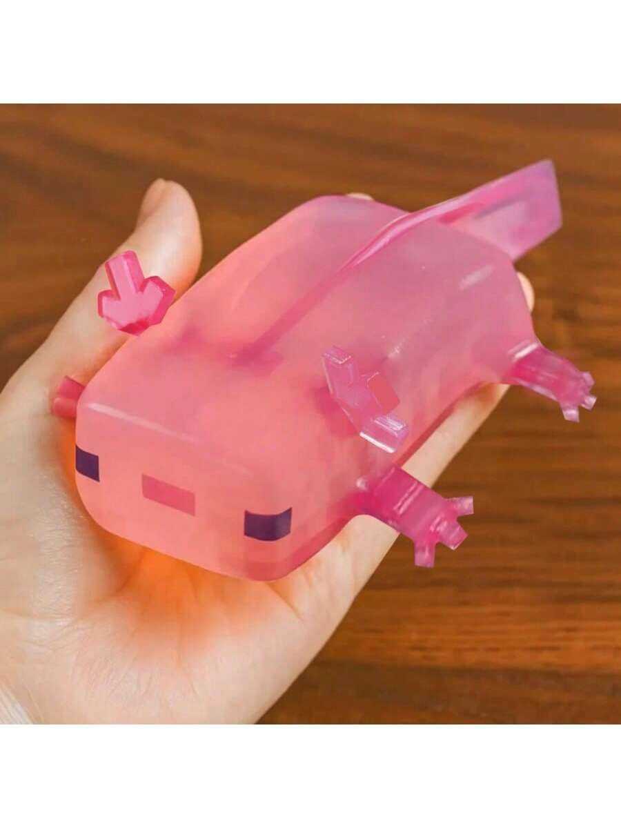 1pc Cute Axolotl Squishy Toy, Desktop Office Stress Relief Squeezy Toy, Moldable Slow Rebound Squeezy Axolotl - Perfect Gift, Birthday Gift, Ideal Gift, Surprise Gift, Holiday Gift, Seasonal Gift, Halloween Gift, Christmas Gift, Gamer Enthusiast Elegant Gift, Gift, Toy - Multicolor - View 1