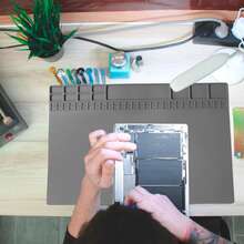 Vmingo Tapete Alfombrilla Gris Silicona Resistible Calor Almohadilla Antiestatica Reparacion Electronica Celular - Gris - Ver 6