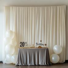 1 件优雅涤纶矩形弹力面料窗帘/桌布，颜色有海军蓝、粉色、红色、米色、浅蓝色、紫色 - 多功能装饰，适合婚礼、派对、家庭聚会等。 - 适合任何场合的多用途装饰，婚礼背景、露营、隐私保护。非常适合团体活动