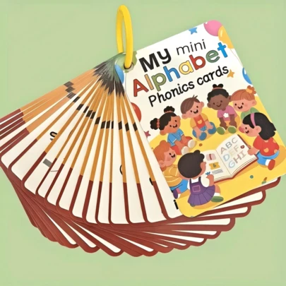 27pcs Colorful Letter Pronunciation & Spelling Flashcards, Suitable For Children, Educational Toy To Promote Early Reading & Writing Skills, Spelling Learning Cards With Fun Illustrations, Durable Paper Material