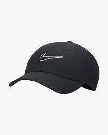 Nike Club Unstructured Swoosh Cap FB5369-010 | Everyday Versatile, Comfortable Fit - Black - View 4