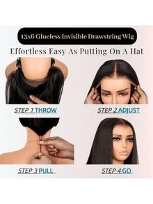 bling hair Invisible Drawstring Glueless Wig 13x4 13x6 Body Wave Lace Front Wigs Human Hair Pre Plucked Pre Cut 200% Density Transparent HD Lace Hidden Strap 360 Body Wave Full Lace Frontal Wigs Human Hair With Invisible Drawstring Glueless Wigs Human Hair Pre Cut Wear And Go 7x5 9x6 5x5 6x4 Lace Front Wigs Human Hair Ready To Go Beginner Friendly 6 Inch Pixie Cut Wig No Glueless Short Wig Heandband Wig Human Hair - 黑色的 - 查看 3