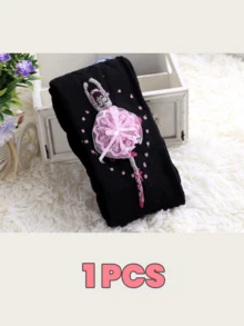 1/2 đôi quần tất họa tiết ba lê cho bé gái, thoải mái, thoáng khí, mềm mại, không trơn trượt, thích hợp cho khiêu vũ và mặc hàng ngày. - Nhiều màu - Xem 11