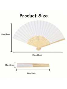 10pcs/50pcs Customized Laser Engraved Bamboo Wedding Fans - Personalized Gifts, Suitable For Bride/Bridesmaids, Bridal Shower Favors, Elegant Bachelorette Party Gifts, Anniversary Souvenirs, Engagement Presents - White - View 7