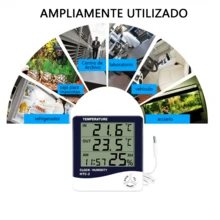 Termómetro Higrometro Digital Interior y Exterior + Medidor Temperatura y Humedad con Sonda + Reloj Despertador Fecha Integrado + Pantalla Grande LCD Fácil Lectura + Montaje en Mesa o Pared + Sensor Externo Cable 1.5m + Para Casa/Cuarto Bebé/Invernadero/Acuario/Refrigerador + Memoria Máximo Mínimo + Termohigrómetro Ambiente Hogar Oficina + Diseño Compacto 9.2cm Blanco Azul + Indicador Comfort Zone + Alimentación 1 Pila AAA + Termómetro Digital para Habitación + Control Humedad y Temperatura + Ideal Dormitorio Cocina Garaje - Azul y blanco - Ver 8