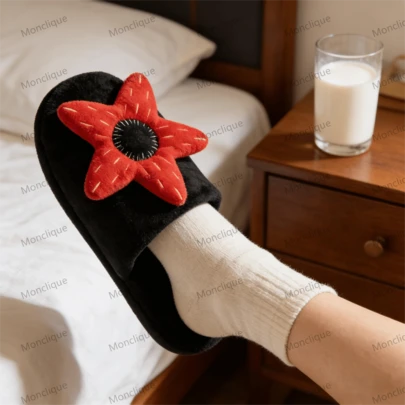 Últimas pantuflas de pareja 2025, pantuflas de horror de plantas carnívoras, unisex, pantuflas de pareja, pantuflas interiores de peluche de dibujos animados para el hogar