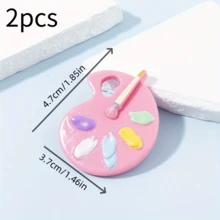 2/10 szt. Modne zawieszki wielokolorowe, miniaturowe, żywiczne, akcesoria, losowo dobrane style, odpowiednie dla kobiet, do tworzenia biżuterii, naszyjników, bransoletek, kolczyków, dekoracyjne do torebek, kluczy, prezentów na powrót do szkoły dla przyjaciół - Wielokolorowe - Zobacz 13