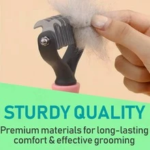 2-Sided Pet Grooming Brush, Dog Deshedding Tool, Cat & Dog Undercoat Rake, Long Hair Dematting Comb, Reduces Shedding, Suitable For Small, Medium And Large Dogs And Cats - Multicolor - View 4