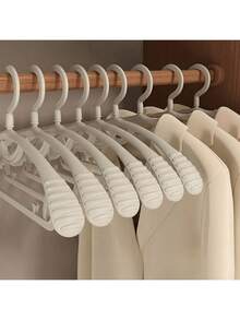 1 pezzo/3 pezzi Grucce per abiti in plastica resistente, spalle rinforzate e allargate, gancio rotante a 360°, antiscivolo, adatte per abbigliamento adulto, grucce spesse e larghe antiscivolo, per uso domestico - Multicolore - Visualizzare 1