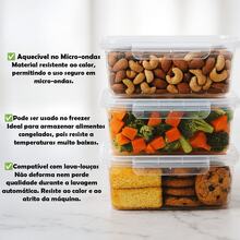 Set Of 10 Airtight 800ml Containers With Locking Mechanism. - 無色 - 查看 2