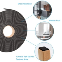 1roll/2rolls Seal Foam Tape,High Density Foam Seal Tape, 0.79/1.18/1.58 Inch W X 0.197 Inch T Weather Stripping For Door And Window,High Density Single Sided Closed Cell Door Insulation Weather Strip - Black and White - View 4