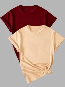 Women T-Shirts - 2PCS Multicolor 16 - View 6